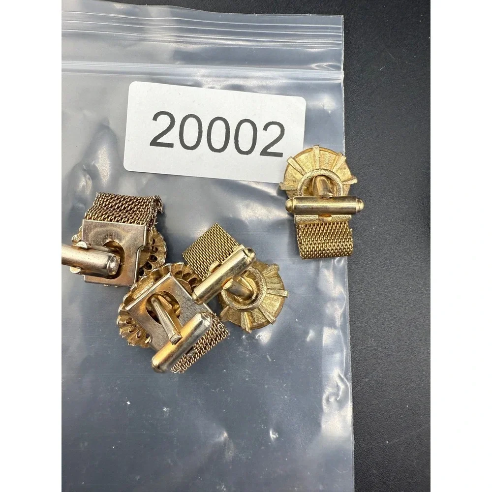 Vintage Watermelon Cufflinks Lot Rivoli Gold‎ Tone